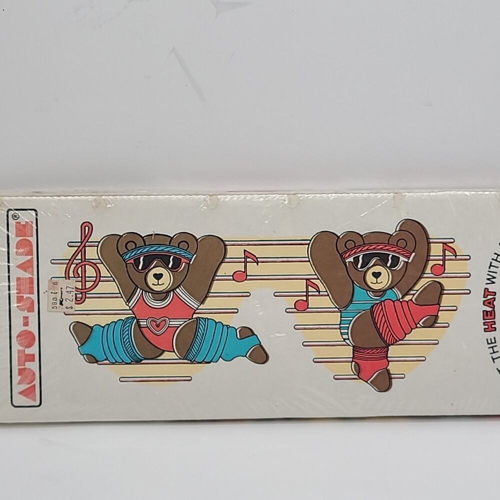 Auto-shade 80s Glasses Teddy Bear Ballerina Rare Reversible Help Sign 1985 Sun